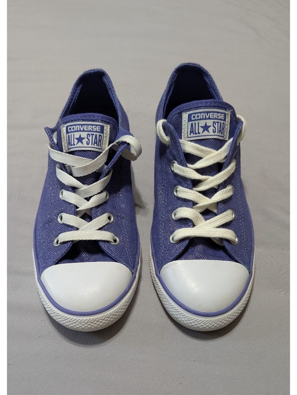 Converse Chuck Taylor All Star Dainty Low Metallic Glitter Purple Women’s Size 9